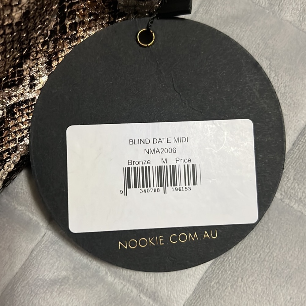 NWT Nookie Blind Date midi bronze M - Picture 4 of 8
